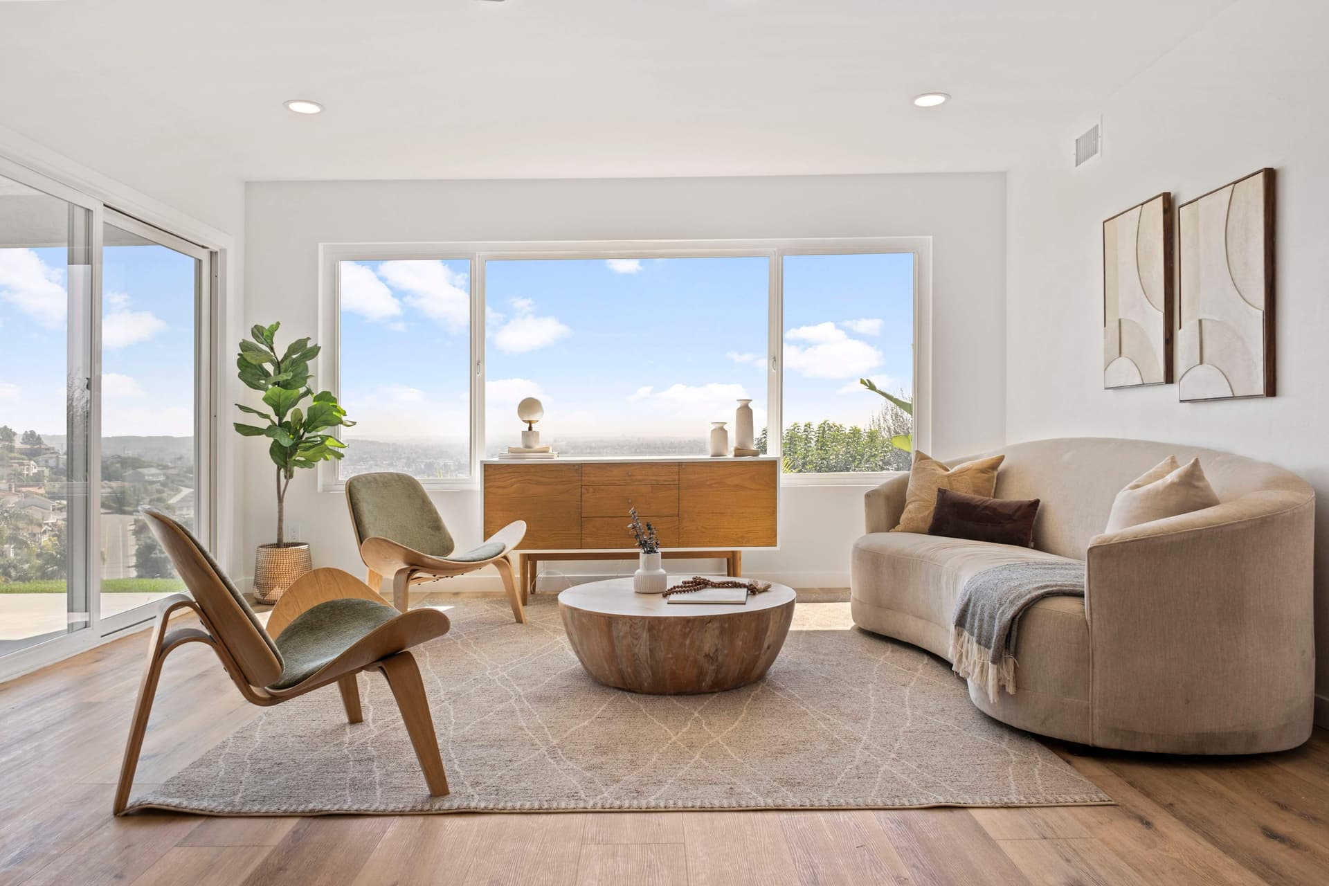 Modern staged living room